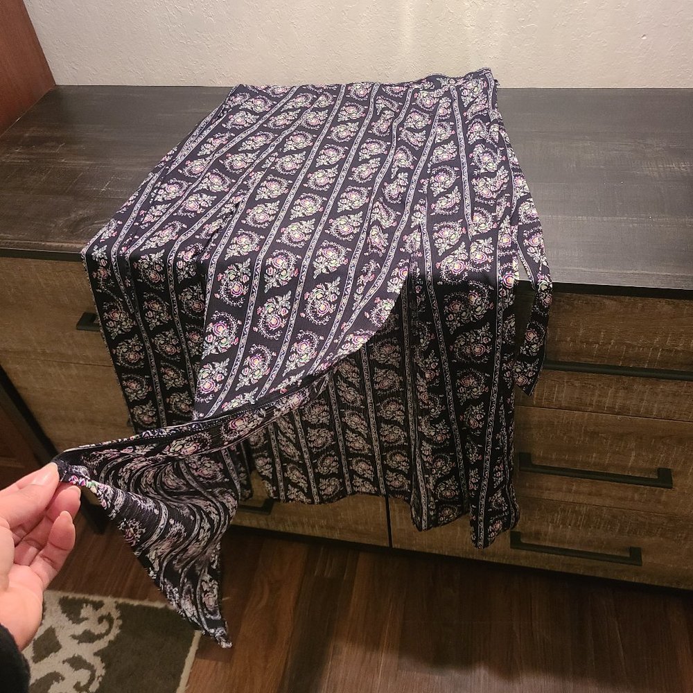 Floral print long skirt